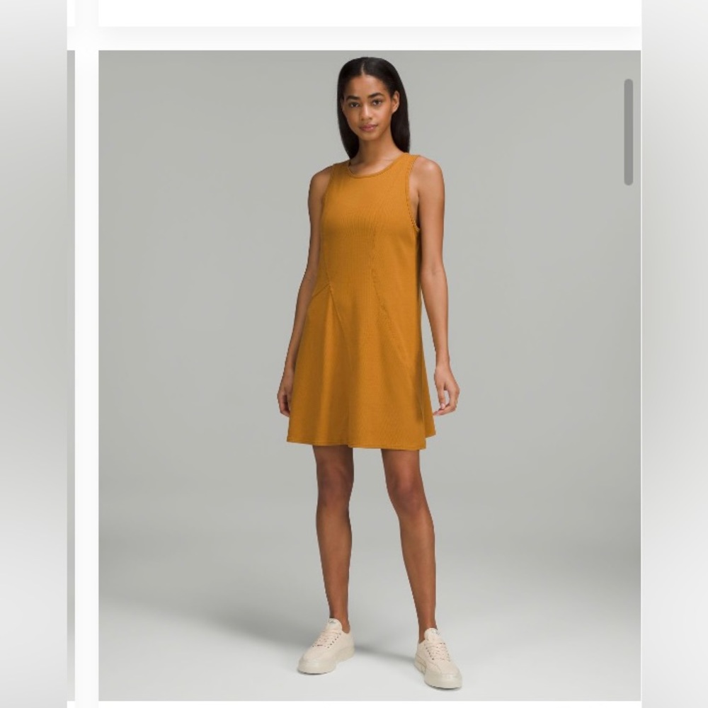 Lll ribbed model cotton dress size 4 in spiced bronze.